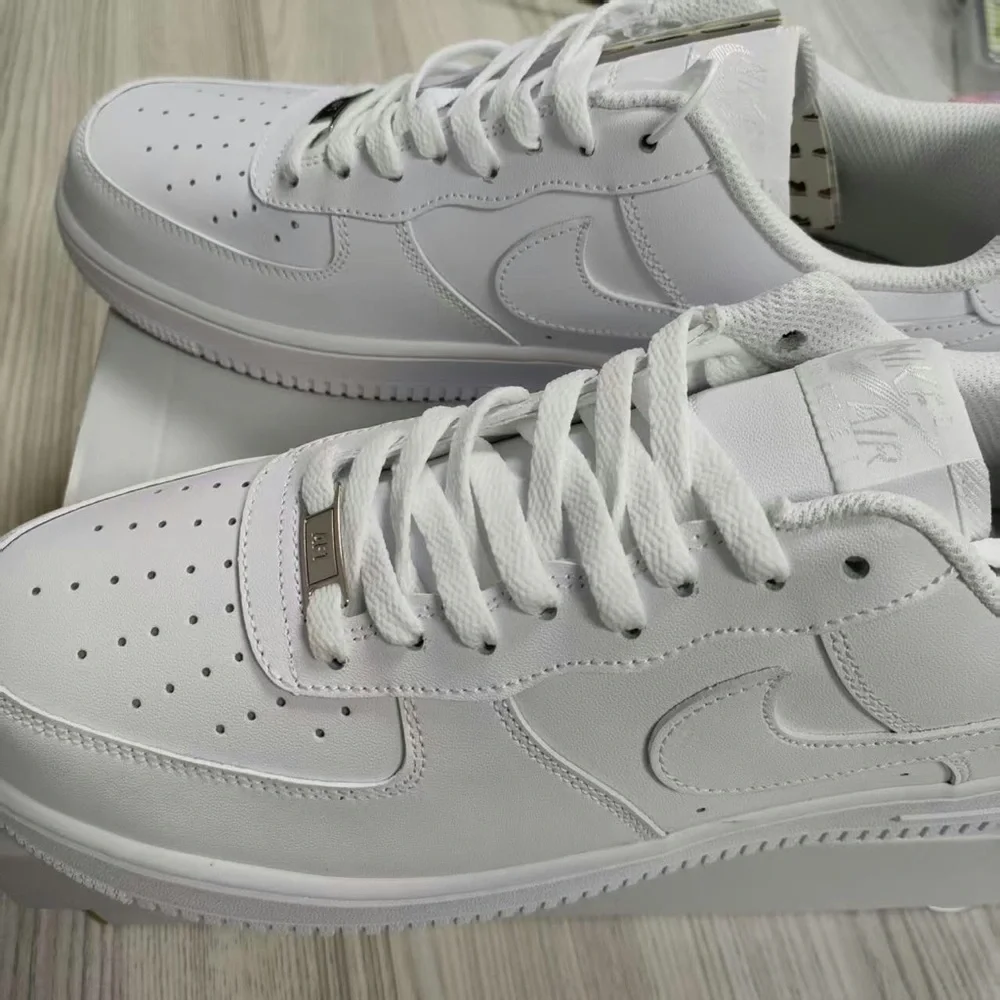 Nike Air Force 1 Men's White Sneakers - Picture 2 of 4